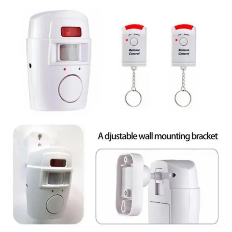 Wireless Motion Sensor Alarm Security Detector Alert System with Remote Control Indoor Outdoor Alert System with Remote Control