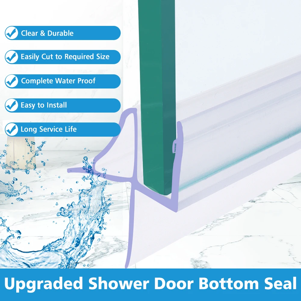 GUIDA 712268 bathroom accessories Curved bath shower screen plastic seal stripe for 6-12mm glass strip