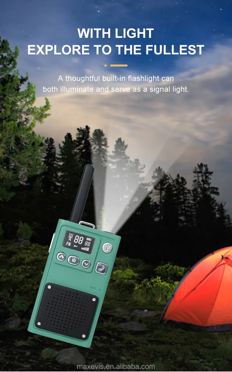 New Fashion Foldable Antenna 5KM Long Ran Two-Way Radio Handheld Walkie Talkie for Kids and Adults Versus BOAFENG 888S
