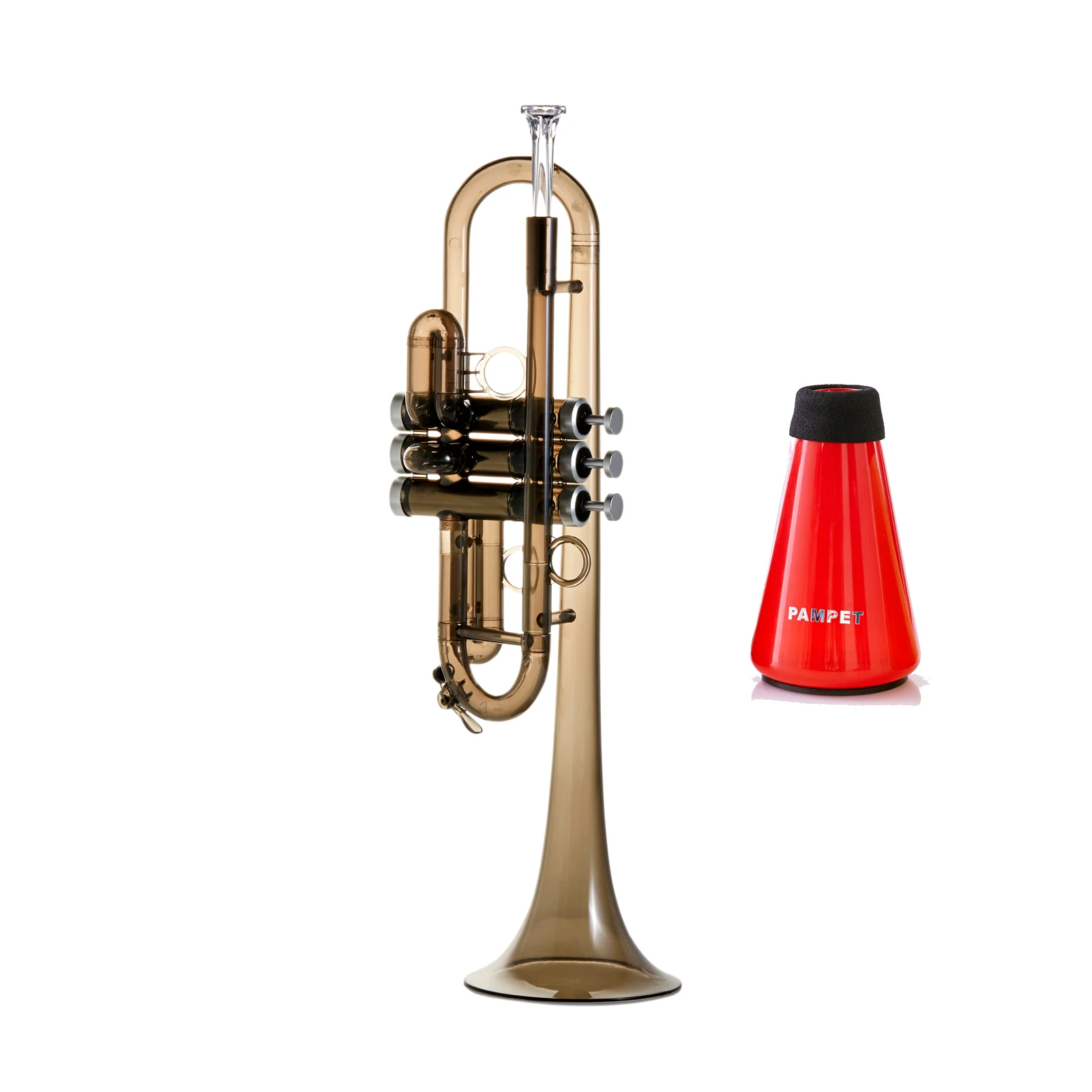 Lightweight Plastic Trumpet for Beginner Practice Newest Trumpet Instrument Set with Trumpet Mute and Mouth Pieces