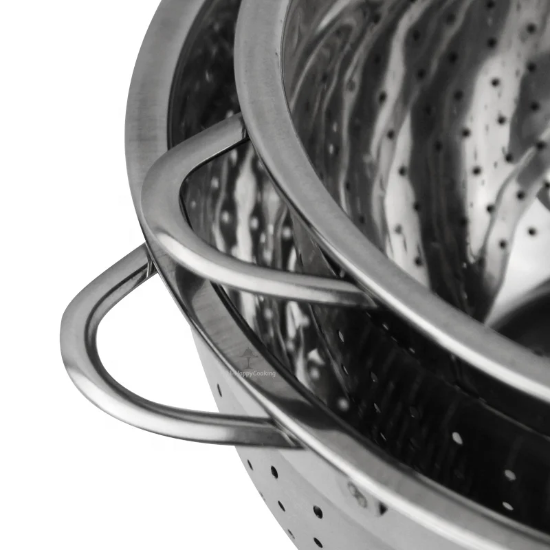 Wholesale Promotional stainless steel vegetables filter screen strainer colander