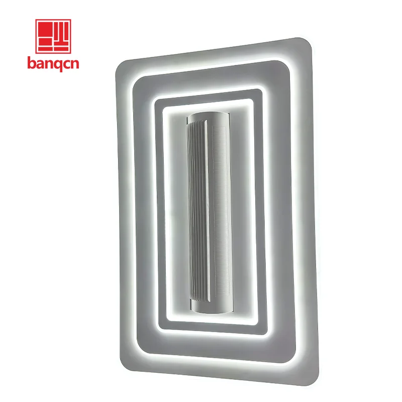 Banqcn Household bladeless simple ceiling lamp Intelligent remote control voice control LED chandelier ceiling fan with light