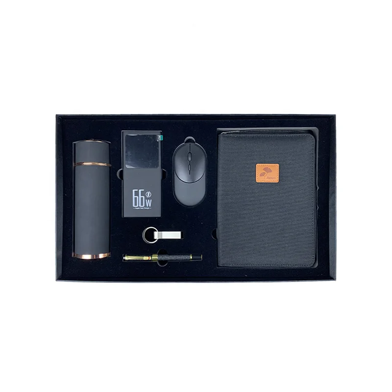 Офисные аксессуары в подарок Bluetooth мышь USB Power Bank ручка вакуумная фляжка термосы/краткий чехол на молнии подарок для офиса