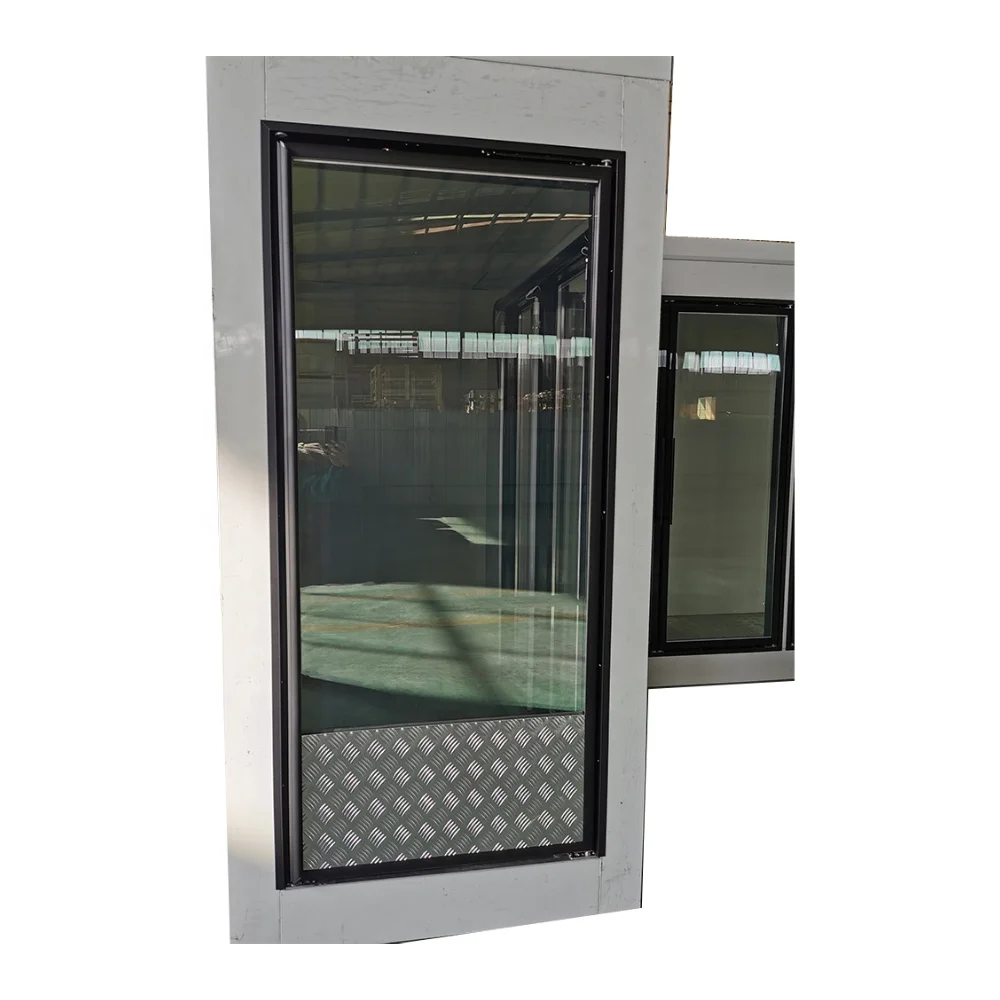 Display cold room walk in cooler freezer room with glass door/beer cave glass door/entry glass doors for gas station store