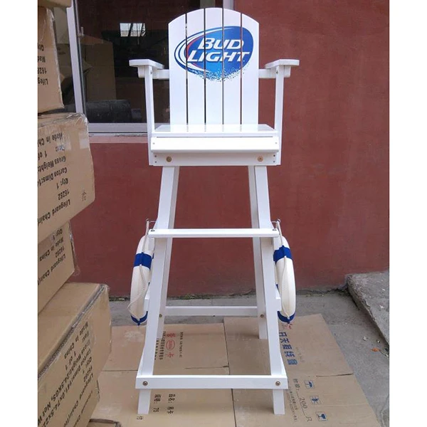 Manufacturer wholesale cheap high beach swimming pool wooden adirondack life guard chair