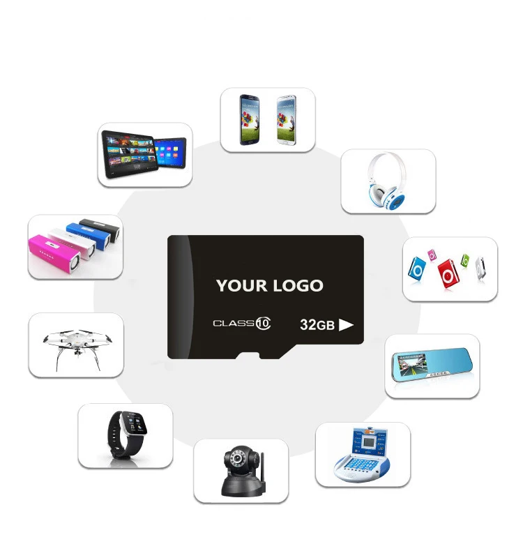 Factory Original Real Capacity High Speed 64GB 32GB Class 10 USB 2.0 TF Memory Card For Smart Watch Mobile phone Drone