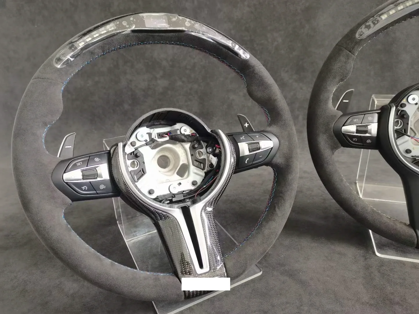 car facelift interior parts Alcantara Carbon fiber With Led for BMW F30 F10 F20 G20 G30 F32 F36 Steering wheel