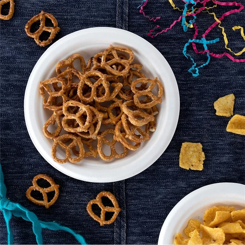 Lid 16 24 32 oz Biodegradable Eco Friendly Sugarcane Bagasse White Natural Compostable Disposable Soup Food Paper Round Bowls