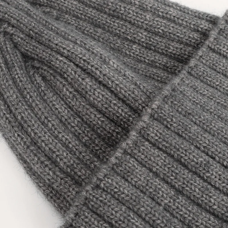 Crochet Hat Knit Rolled Cuff Beanie Warm Winter elastic  Fisherman Beanie Cap Trawler Men Casual custom hats logo embroidery