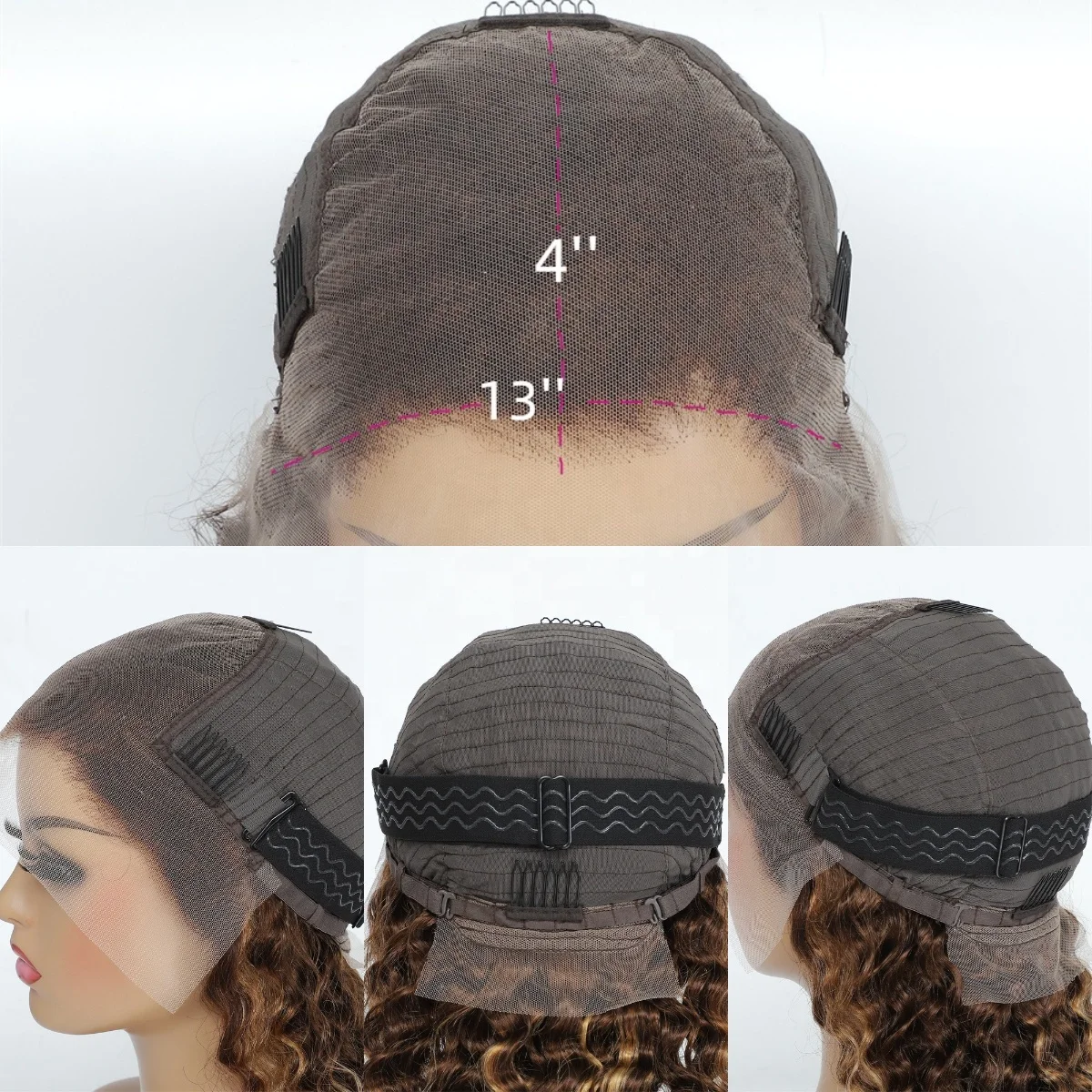 Wholesale Raw Vietnamese Hair 13x4 Frontal Wig Human Hair,22' 180% Ginger Color With Bangs Straight Wigs For Black Women