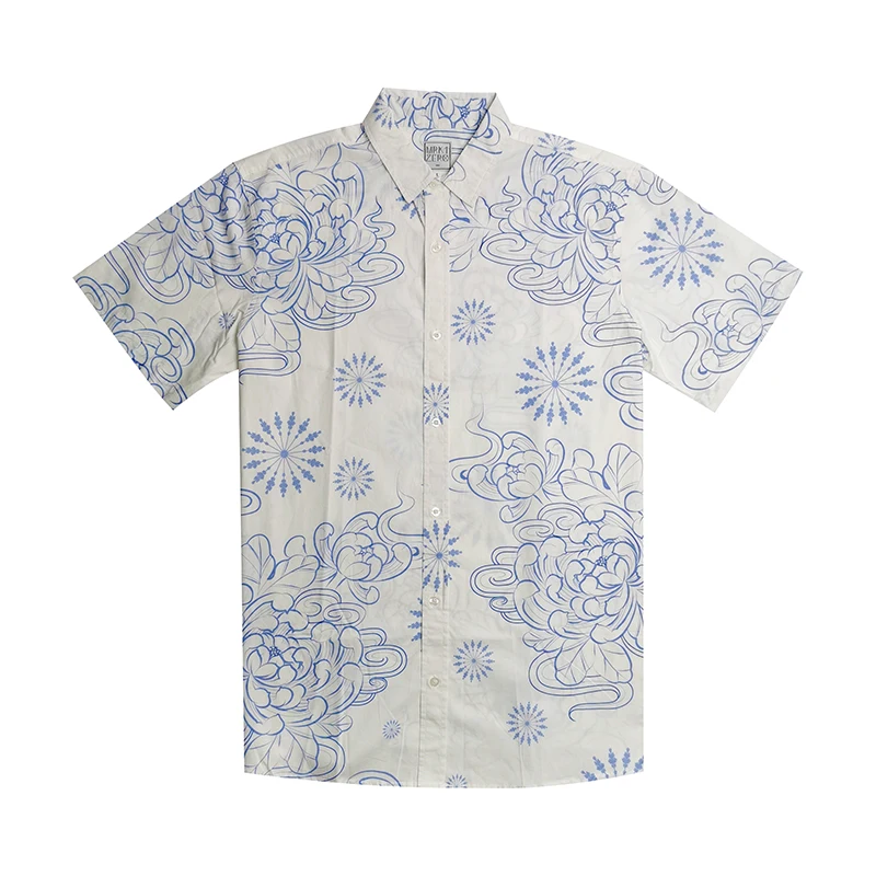 Custom Men White China Factory Summer Wholesale Streetwear Beach Shirt For Beach