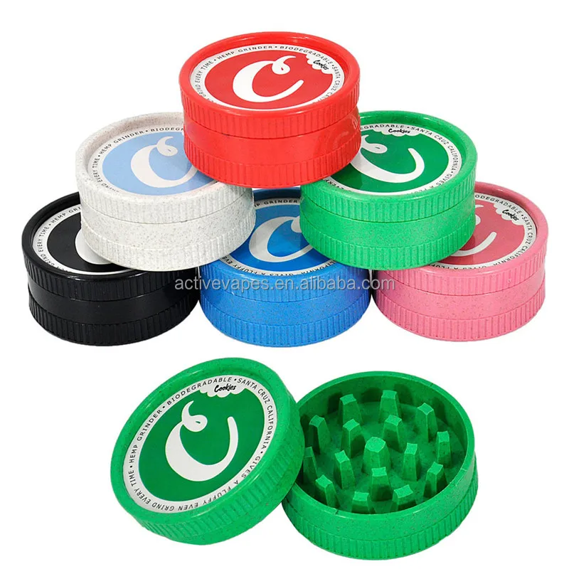 
New Arrival Cheap Price 2 Layers Cookies Grinders Biodegradable Eco-friendly Tobacco Grinde 