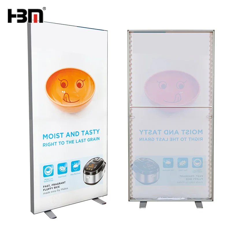 advertising led edgelit thin lightbox double sided fabric seg exhibition light box portable light boxes