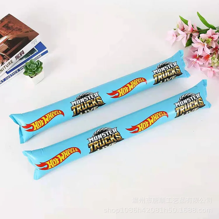 Custom Logo 2024 Europe Football Fans Inflatable Cheering Sticks Thunder Stick Sports Noisemakers