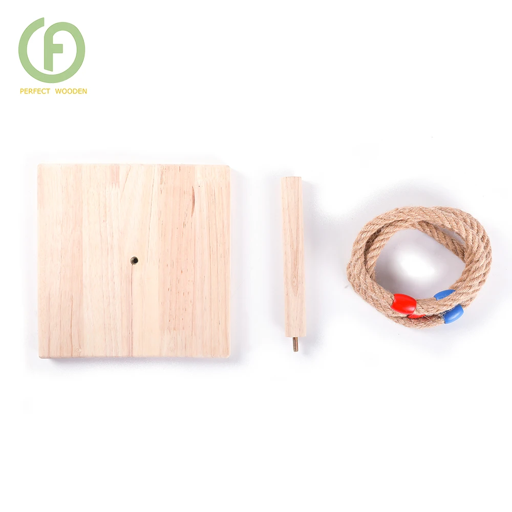 Outdoor Wooden Hook And Ring Toss Lawn Yard Throwing Party Family Game Customized OEM ODM