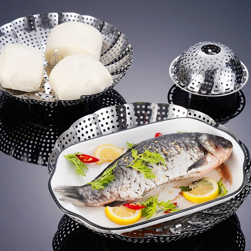 Steamer Basket Hot Sale Kitchen Accessories Collapsible Vegetable Steamer Basket Steel Steamer Basket
