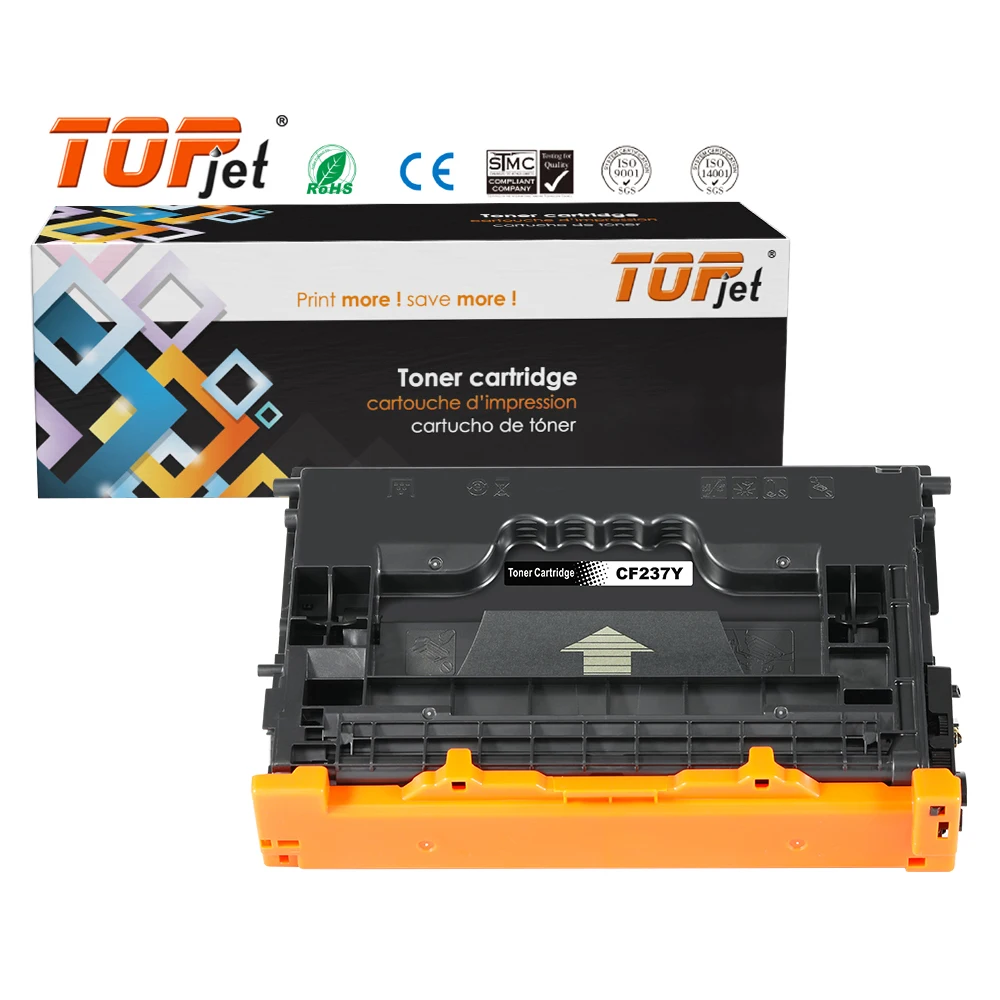 Черный тонер-картридж Topjet с высокой пропускной мощностью CF237Y 37Y 237Y совместимый принтером Hp LaserJet Enterprise M608x M608n M608dn
