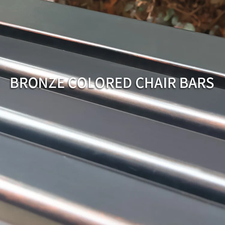 Modern public aluminum steel wooden park bench for church steel design garden custom solid wood sitting metal outdoor bench