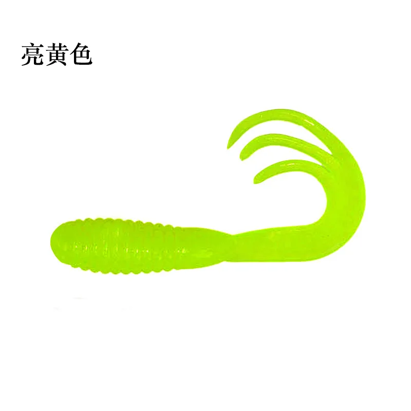 Custom Shad Bionic 4cm 5cm 6.5cm Artificial Twister Tripple Grub Tail Iscas Wobbler Shad Worm Soft Fishing Lures For Fishing