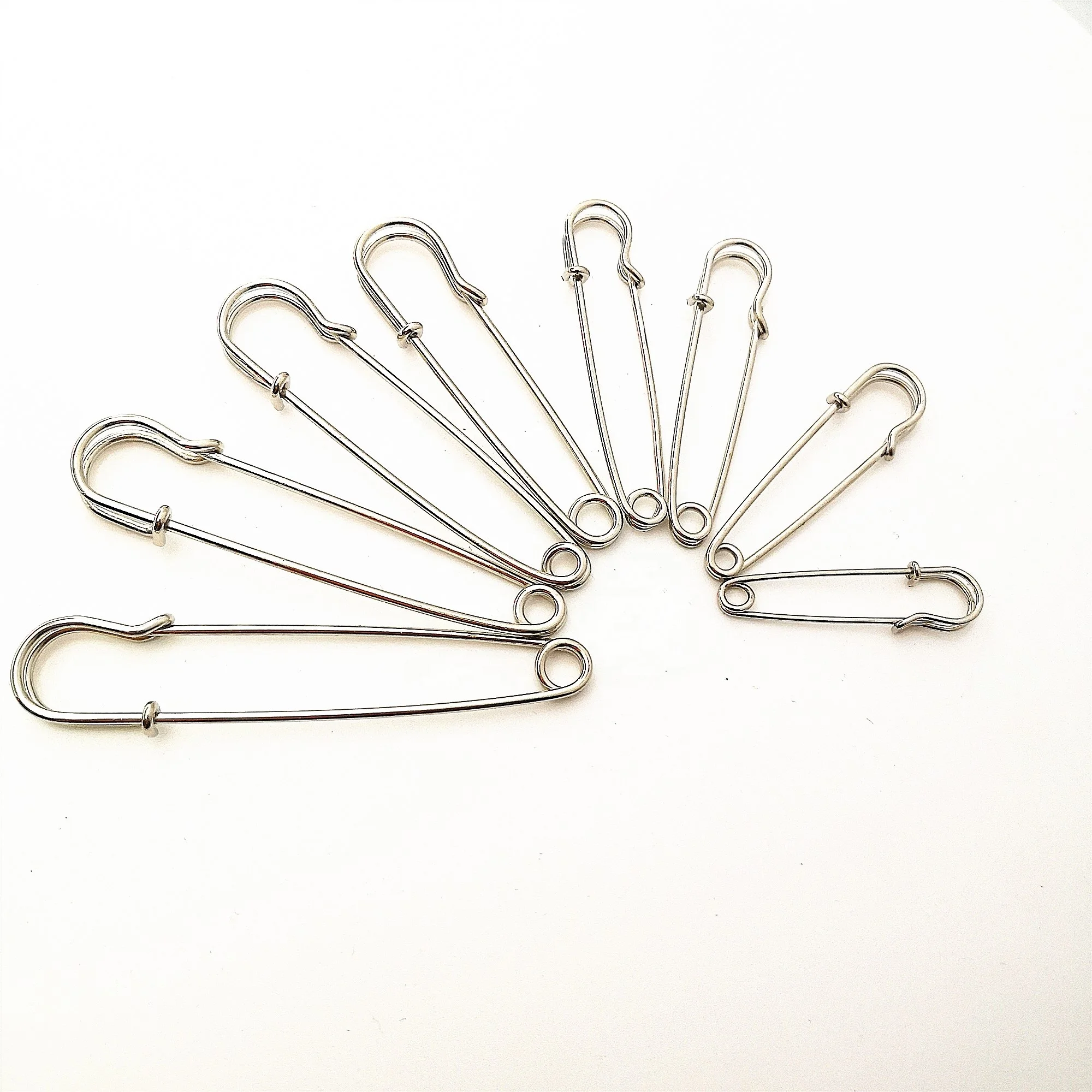 Wholesale Gold Safety Pin Rose Gold Gun Black High Quality Shiny Surface Brooch Pin for Cloth Findings