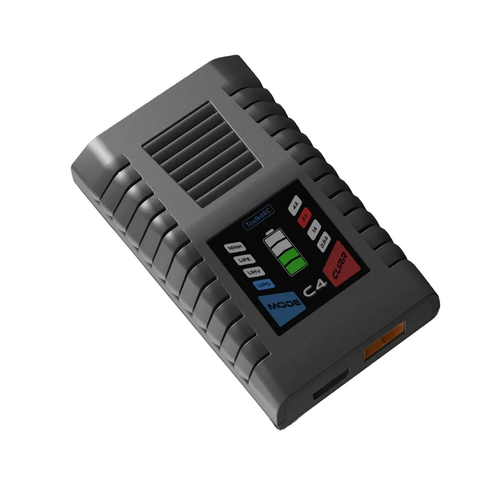 ToolkitRC C4 50W 5A AC Charger XT60 Plug for LIPO LIHV LIFE 2~4S NIMH NICD 5~8S Batteries RC Model FPV Racing Freestyle Drone