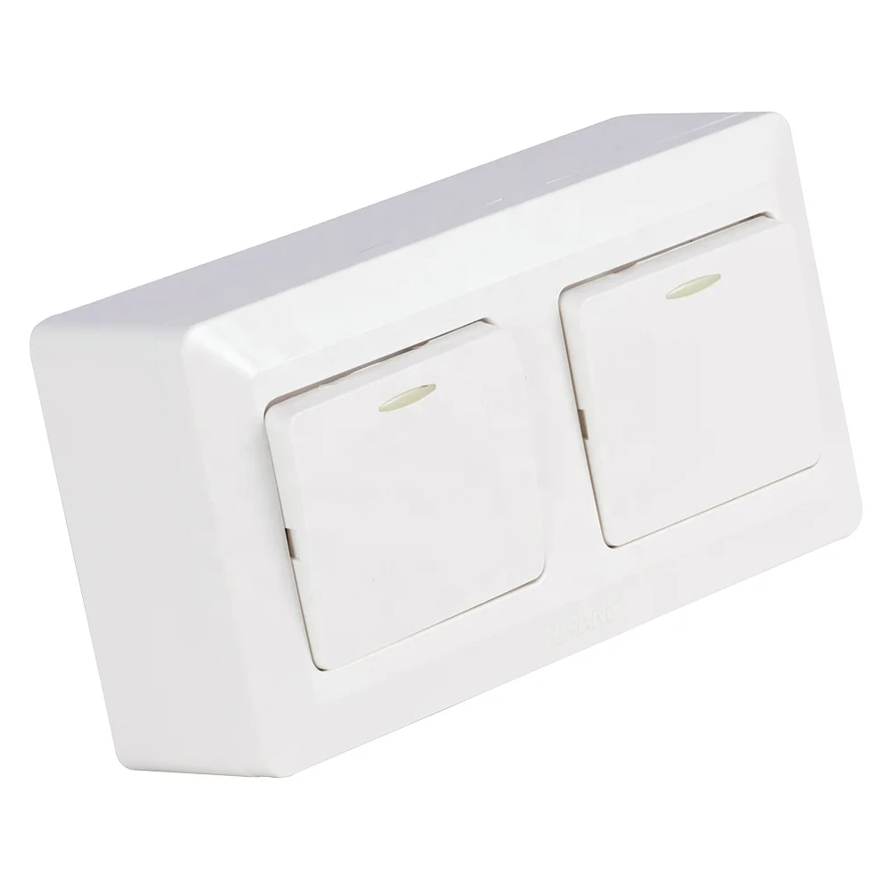 KG216PS European Type 250V 16A IP20 Surface Double Switch for Marine Use