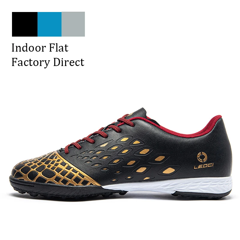 2022 Online Sale Men Kids TF Flat Indoor Futsal Football Boots Rubber Soccer Shoes