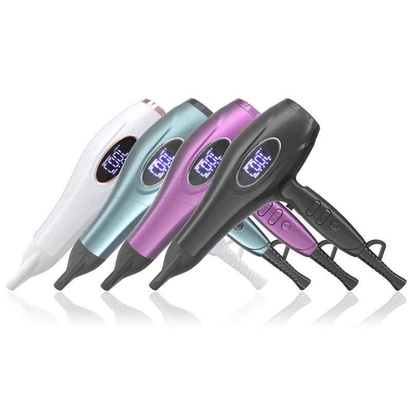 LCD Display 2000W DC Motor Ionic Seche Cheveux Hair Dryer