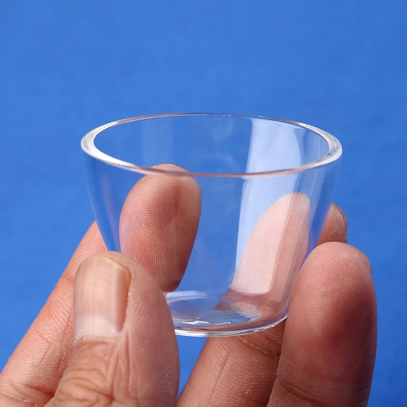 HF can be customized transparent transparent flat bottom quartz glass crucible fused quartz laboratory crucible beaker