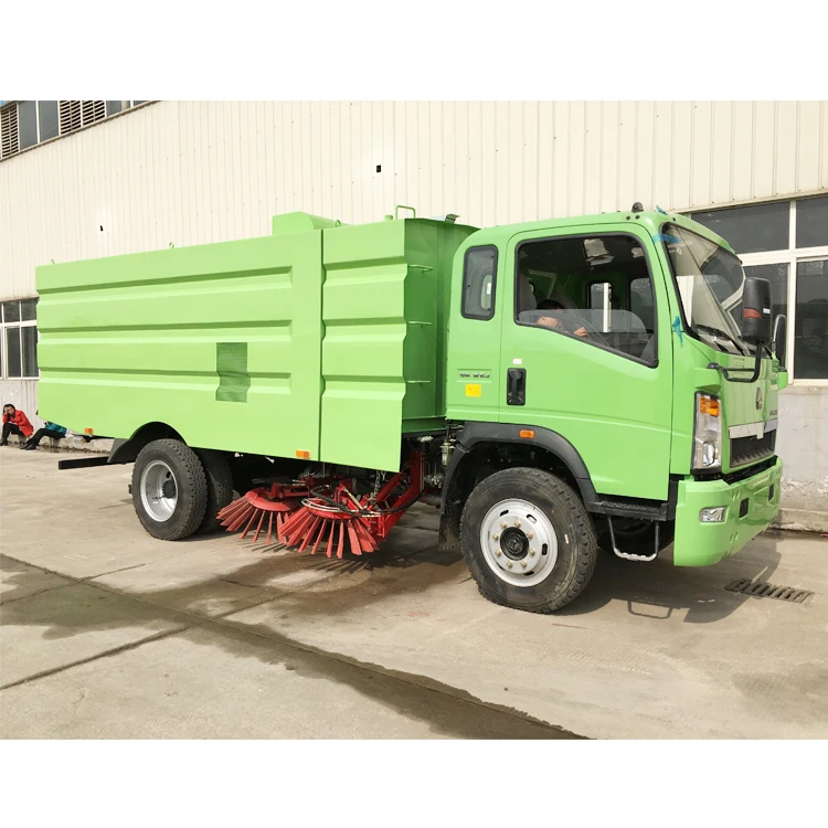China Supplier Low Price 5000L 6000L Water tank and Waste Box Road Sweeper