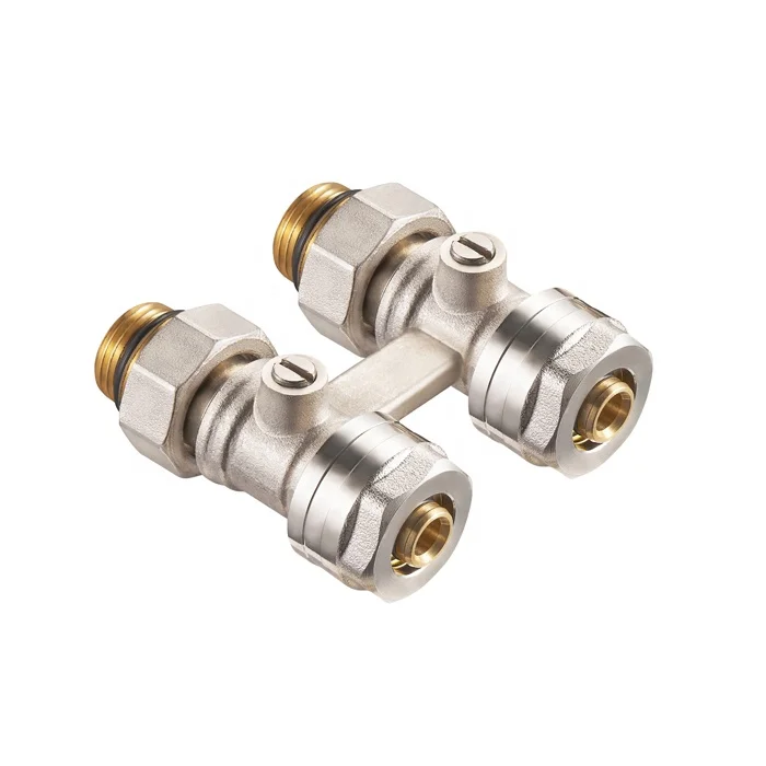 Germany Quality Factory Direct Supply Pex brass Straight  radiator H valve with Bottom 50mm Connection  BJ36001