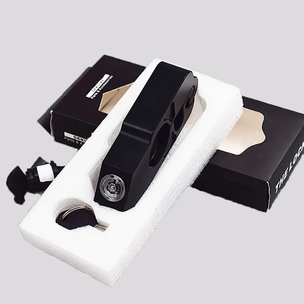 Замок для мотоцикла с ЧПУ, защитный замок для мотоцикла, с защитой от кражи, универсальный замок из алюминиевого сплава для мотоцикла