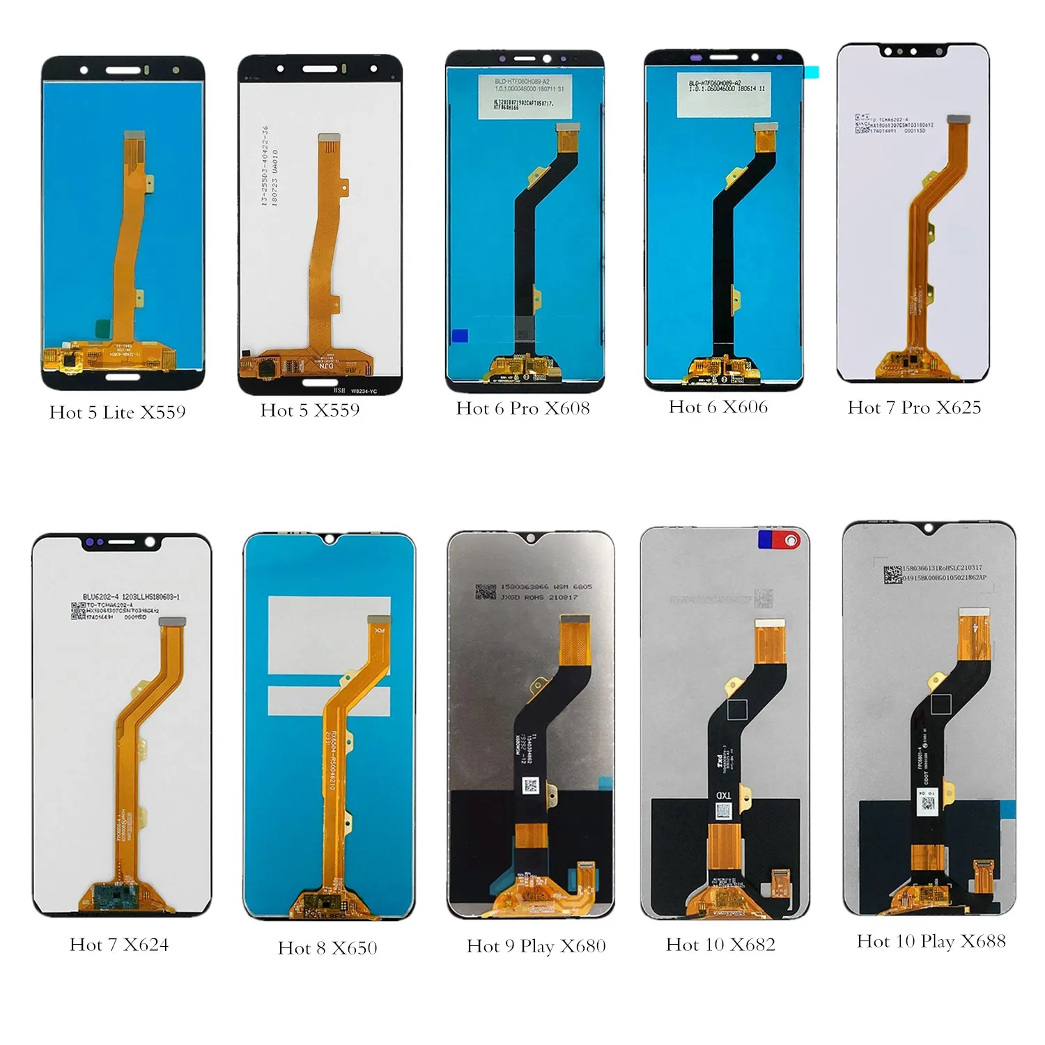 For Tecno LCD Screen Wholesale Models LCD For Tecno Spark 4 5 Air Screen For Tecno Screen
