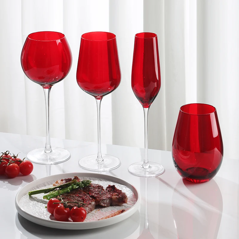6.8 oz 14.5 oz 19.6 oz highball juice drinking stemware crystal red glassware colored goblet wine glasses