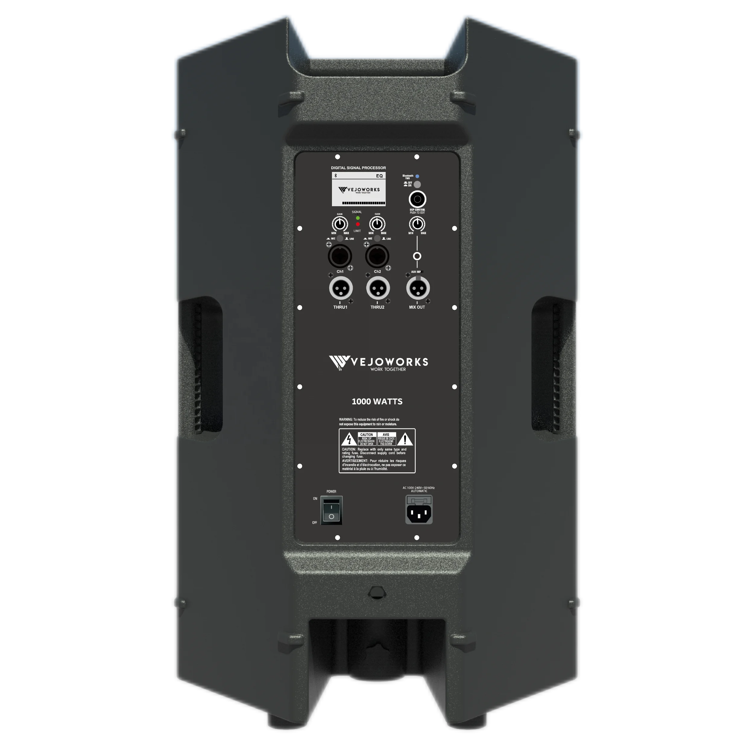 PA active speaker V4-series 15 inch 1000W Powered speaker Professional plastic active Speaker with DSP, FIR Filter,bluetooth