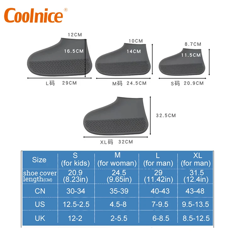 Amazon top sell silicone rain shoes cover water resistant rain waterproof shoes for rain season