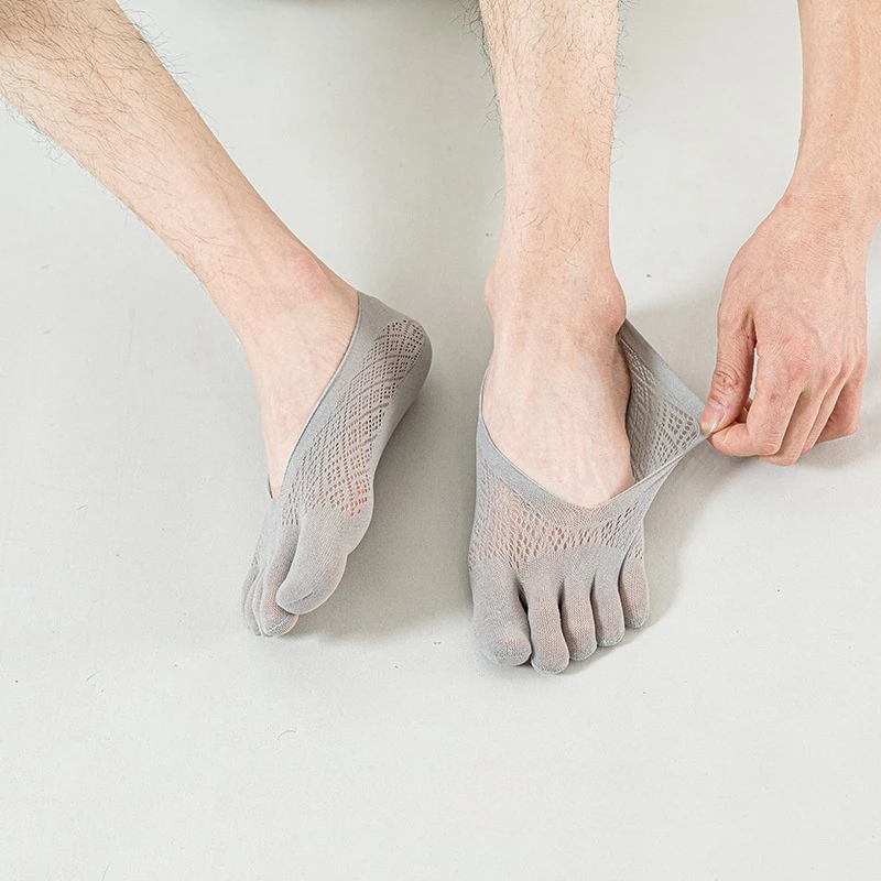 Toe Sock Thin Toe Split Finger Velvet Five toed Socks Anti-Bacterial Invisible Shallow Mouth Invisible Boat Socks