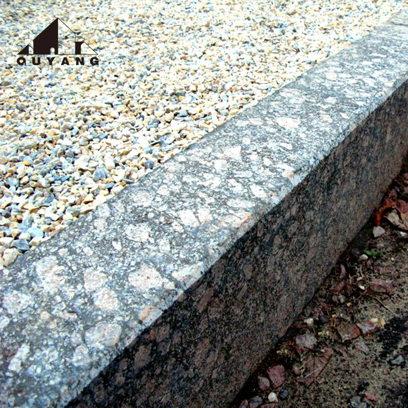 QUYANG Wholesale Price China Red Grey Granite Kerbstone Curbstone Paving Stone Kerb Stone