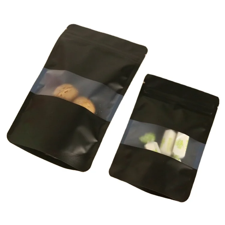 Various Sizes Matte White Black Stand Up Pouches Aluminum Foil Zip Lock Plastic Bags Doypack Mylar Coffee Tea Packaging Bag