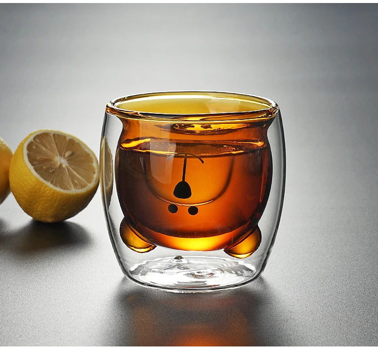 
Factory Supplied 250ML Hand-Blown Borosilicate Double Wall Glass Coffee Cups 