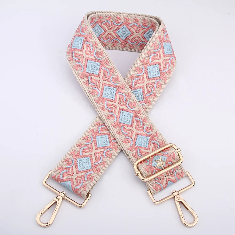 Fashion Crossbody Purse Straps New Arrival Stud 5cm Wide Nylon Bag Strap Replacement Guitar Style Shoulder Handbag Straps