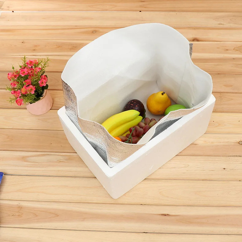 Cooler box shipping disposable aluminum foil insulated cooler bag