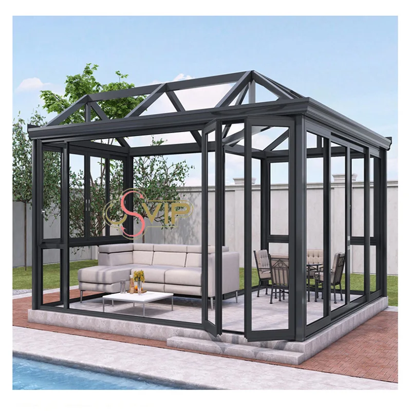 Foshan Used Sunroom for Sale Conservatory Polycarbonate 4 Season Cheap House