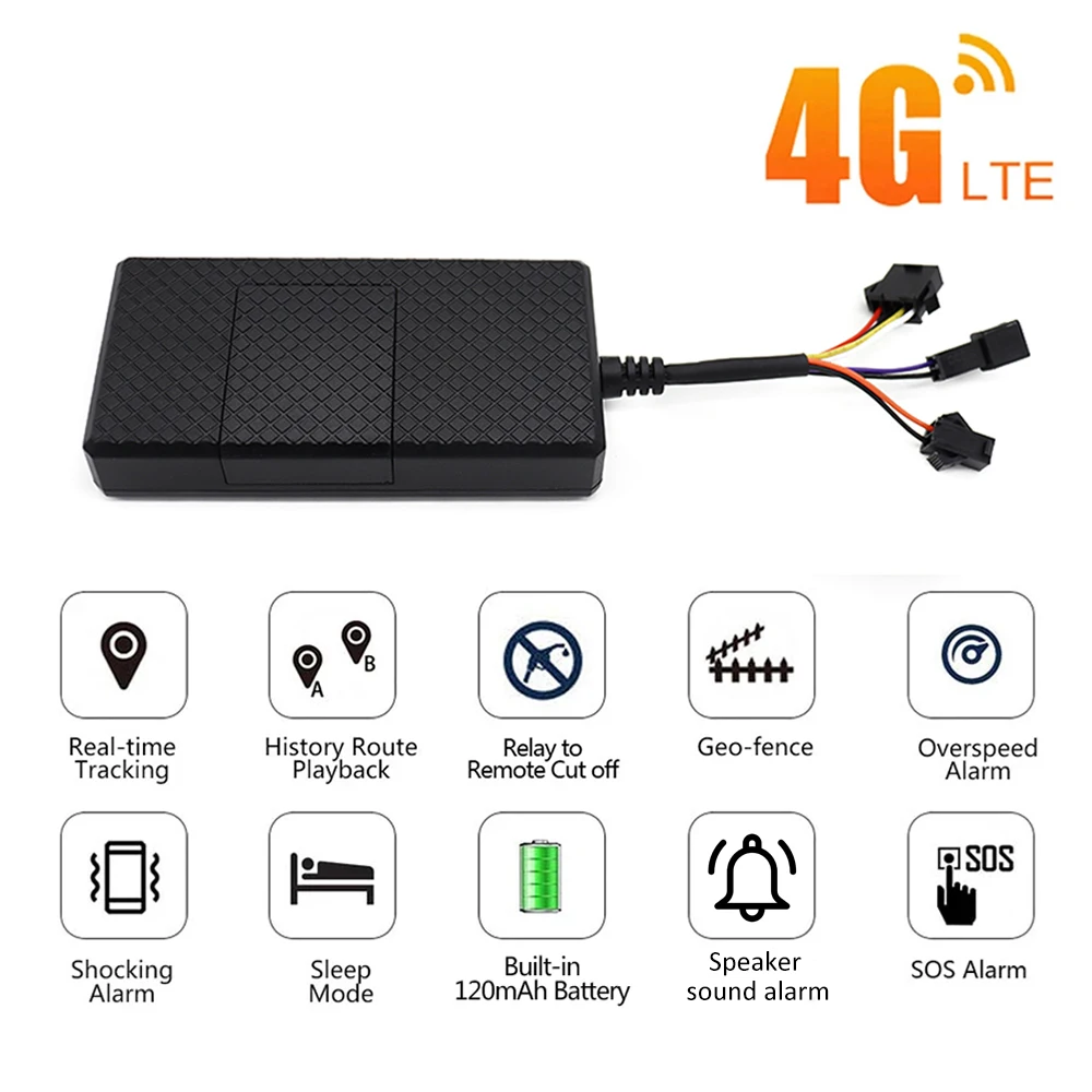 4G GPS tracker anti theft device 9-90V vehicle horn siren alarm with Remote Controller Tracker Motorcycle Horn Alarm Speaker