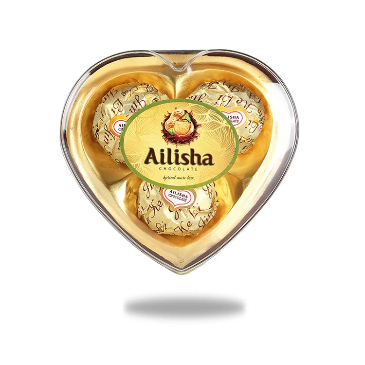 Турецкий Орех 3 шт. шоколад в форме сердца жестяная коробка упаковка