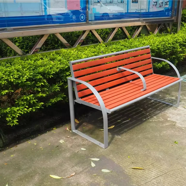 Уличная садовая мебель УФ-устойчивая скамейка из полиэтилена HDPE для парковой площадки