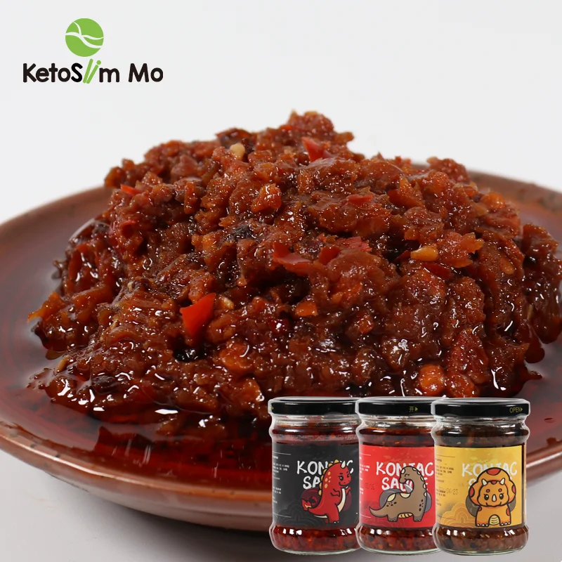 Convenient And Great Taste 200 Gram Spicy Chilli Konjac Sauce For Rice Noodles Salad Burgers
