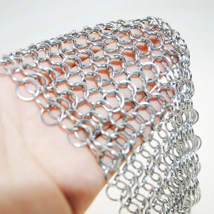 Cast Iron Skillet Cleaner for Pan Dutch Ovens Waffle Iron Pans Iron Grill Scraper Stainless Steel Scrubber