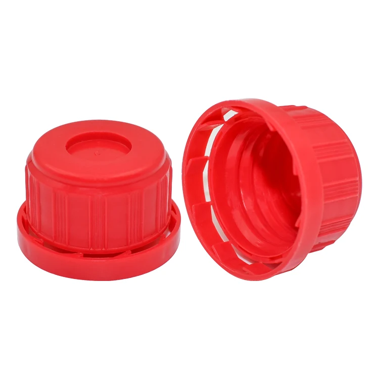 Custom Color Red 27mm 27/410 Plastic PP Engine Oil Bottle Good Air Tight Tamper Proof Screw Caps Lids with Tamper Evident Ring