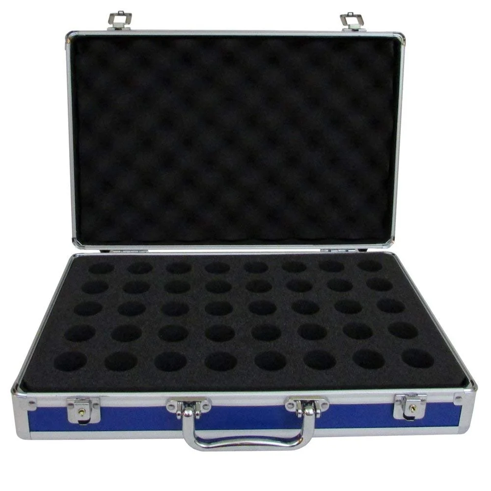 40 Bottle Essential Oil Carrying Case Perfect for Travel  Display Empty Hard Aluminum Storage Case